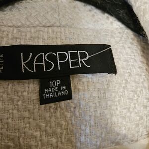 Kasper3 Piece Ivory Woven Jacket Skirt Shirt Set